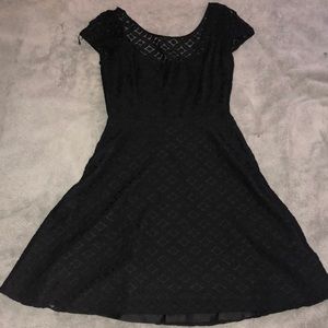 black lace fit and flare